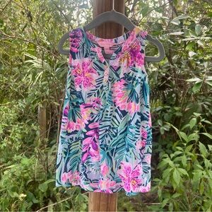 Lilly Pulitzer Pink and Green Sleeveless Tank Top